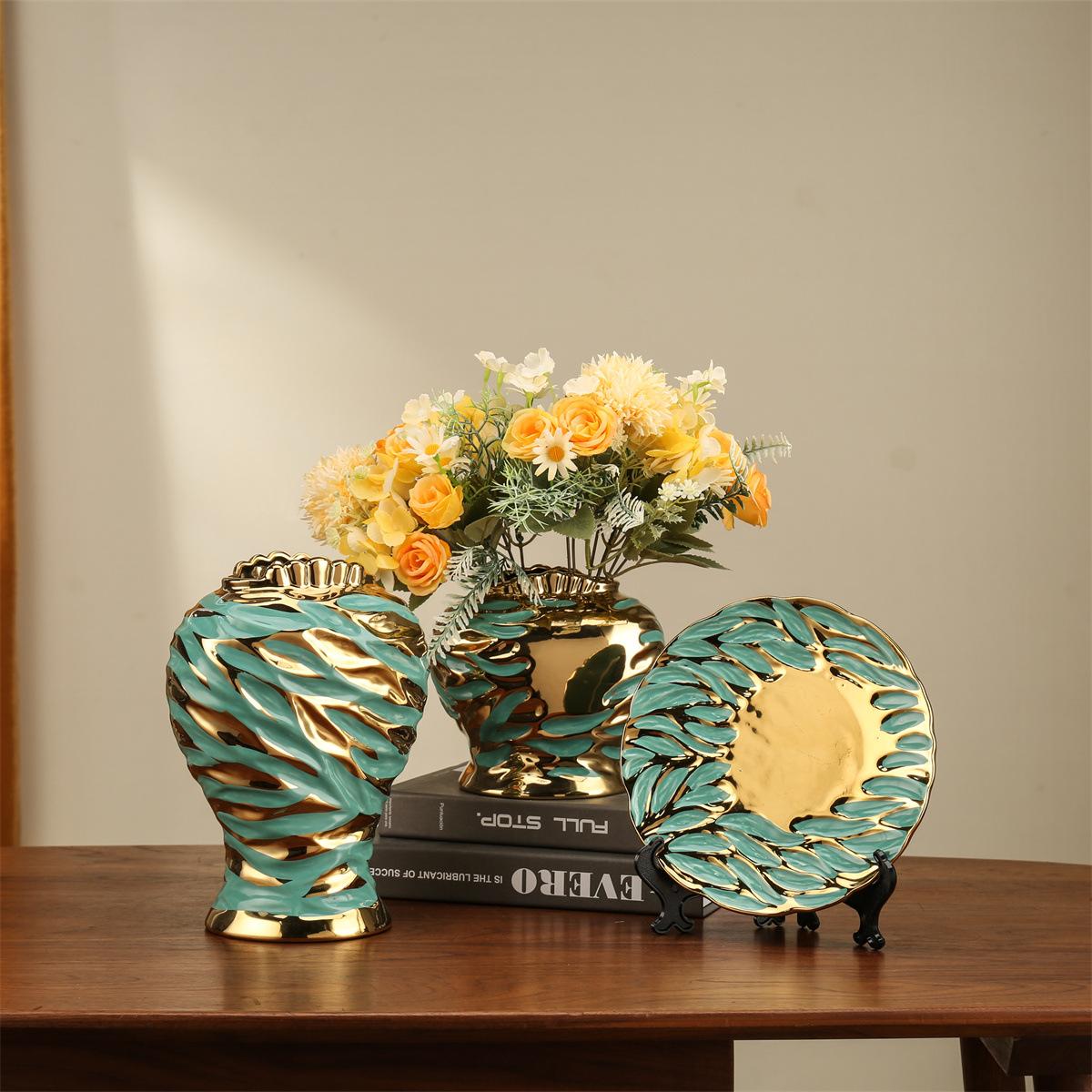 home living room european-style ceramic plate hanging plate hallway crafts tv cabinet decorations wine cabinet creative ornaments 21