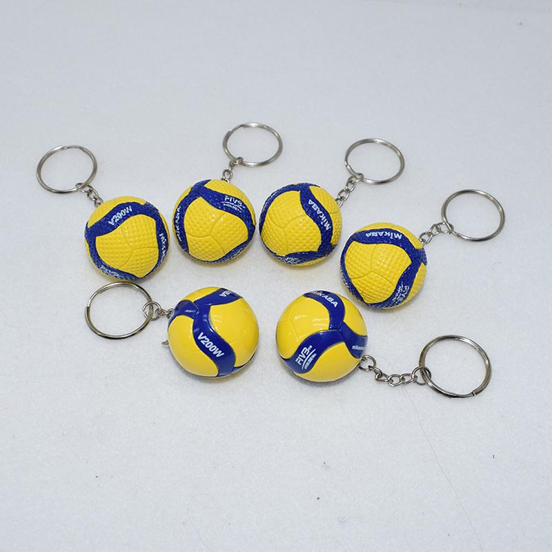 mikasa volleyball keychain 3. 8cm hard body pvc pendant competition prize business gift personalized volleyball ornaments full figure