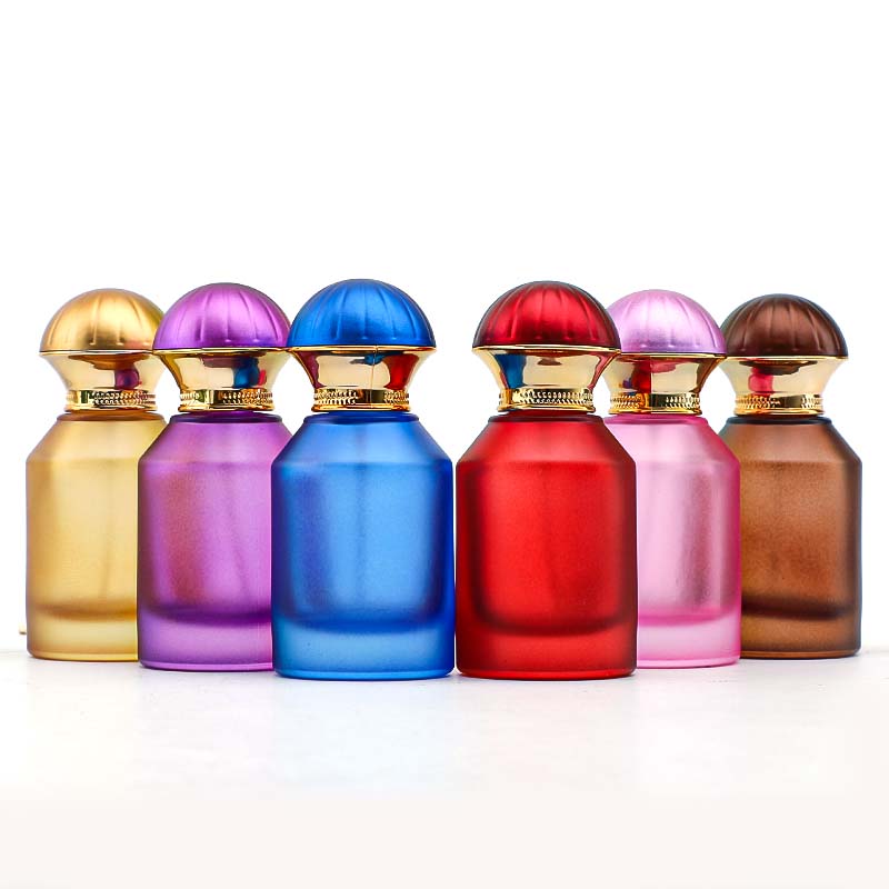 50ml 螺口香水分装瓶玻璃瓶六色混化妆品喷雾瓶金顶蘑菇盖详情1