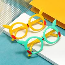 children's toy glasses girl baby boy glasses frame without lens fashion cartoon pikachu decoration kids glasses
