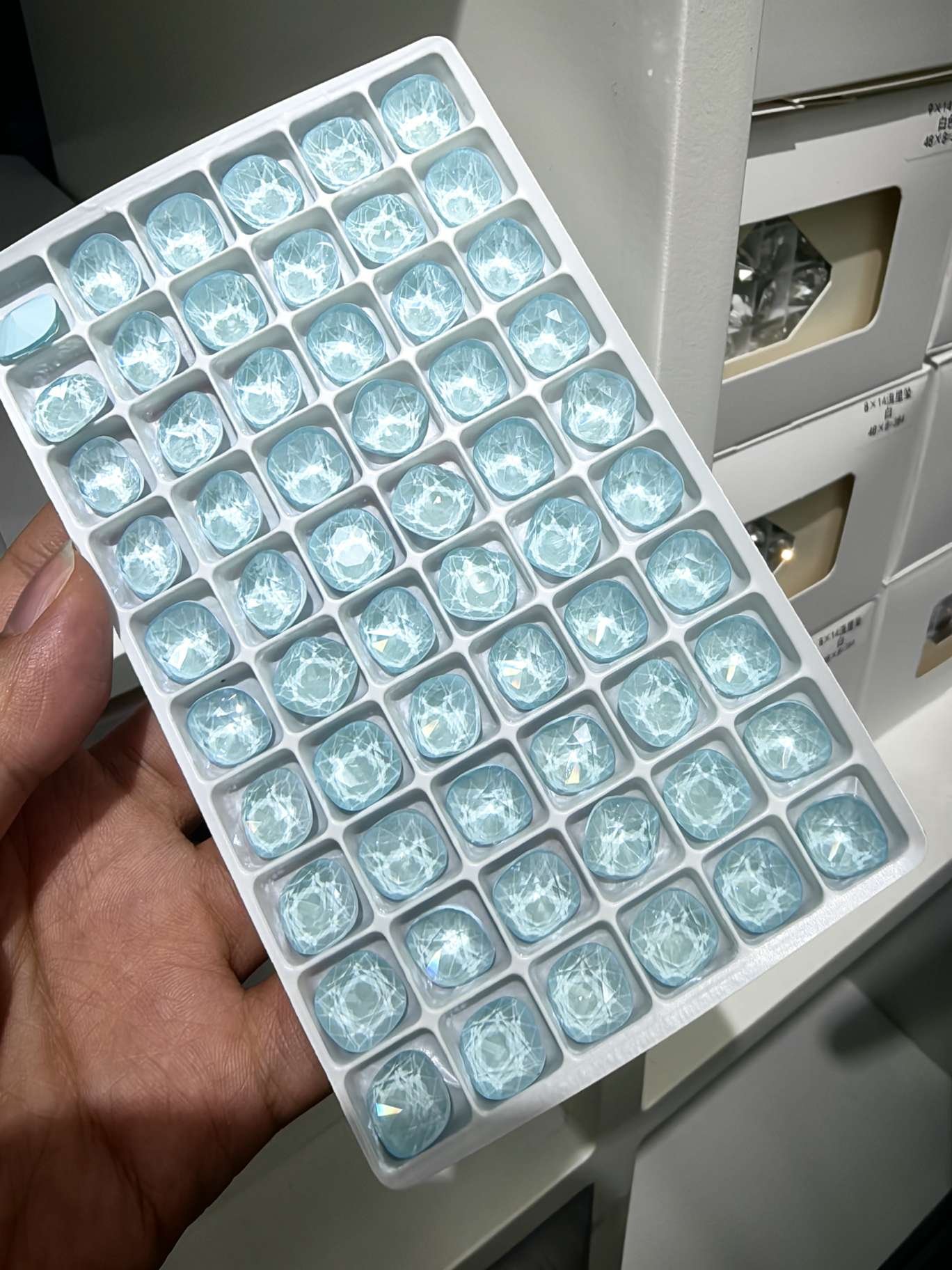 10个大肥方摩卡色饰品DIY配件包钻玻璃小漾水晶-002diy