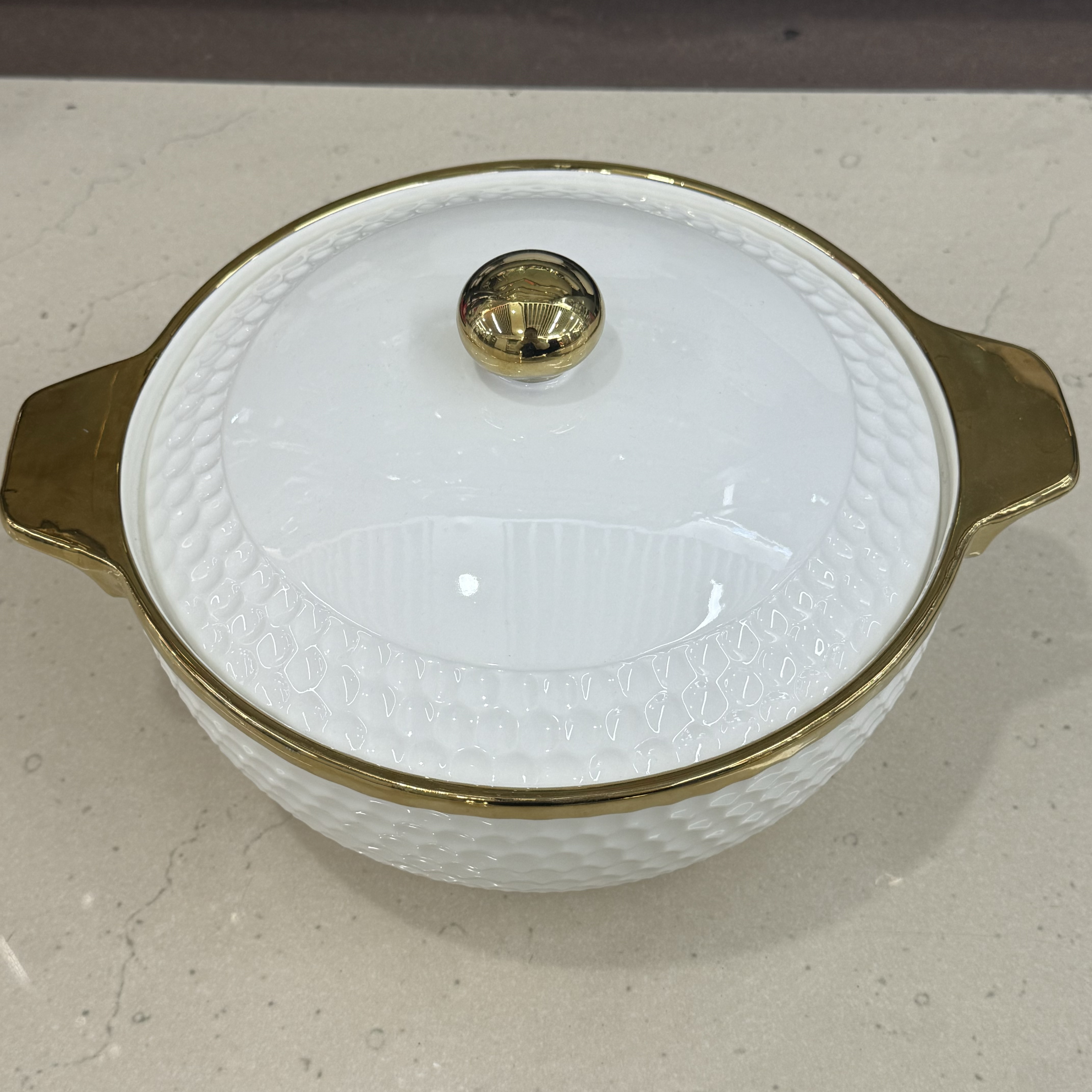 简约镀金陶瓷汤锅精选家用厨房烹饪必备锅具带把耐用批发