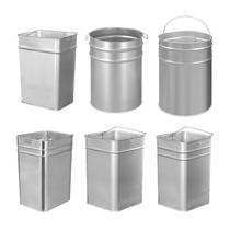 outdoor galvanized sheet garbage bin liner dustbin inner barrel square round barrel hotel hospital iron trash can liner