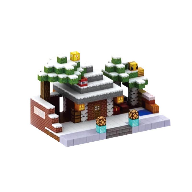 my world magnetic building blocks suit gift box surrounding the game creative scene assembling children's educational toys Item Picture