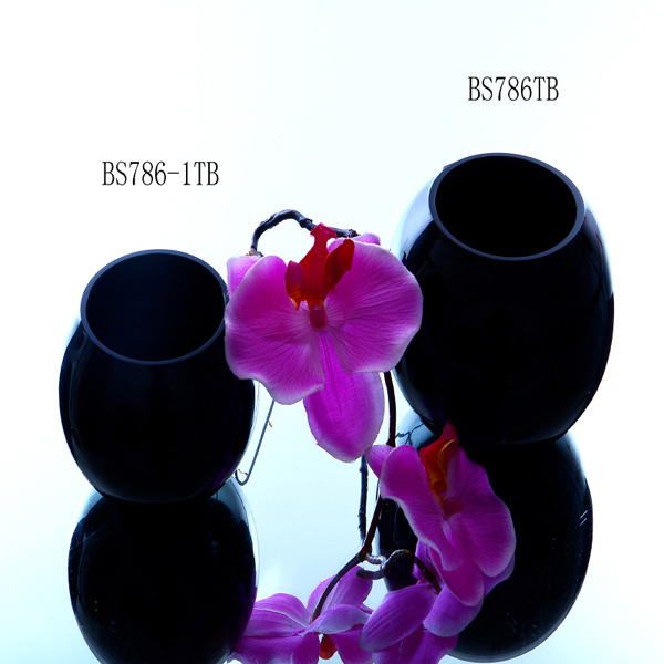 BBGLASS保北玻璃 原料本色黑色圆球 人工吹制 微景观 现代家居宴会婚庆摆件详情5