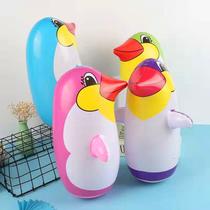 factory wholesale inflatable tumbler little penguin inflatable hammer toy cartoon tumbler kids toy push hot sale