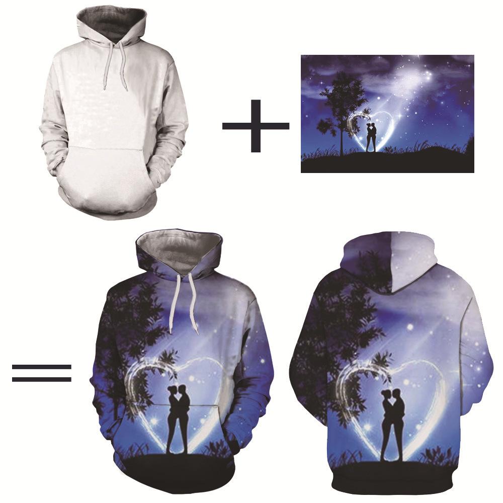 Factory Supply European Code 3D Digital Printed round Neck Sweater to Map Making Sweater Cross-Border Printing Male and Female Couples Wear