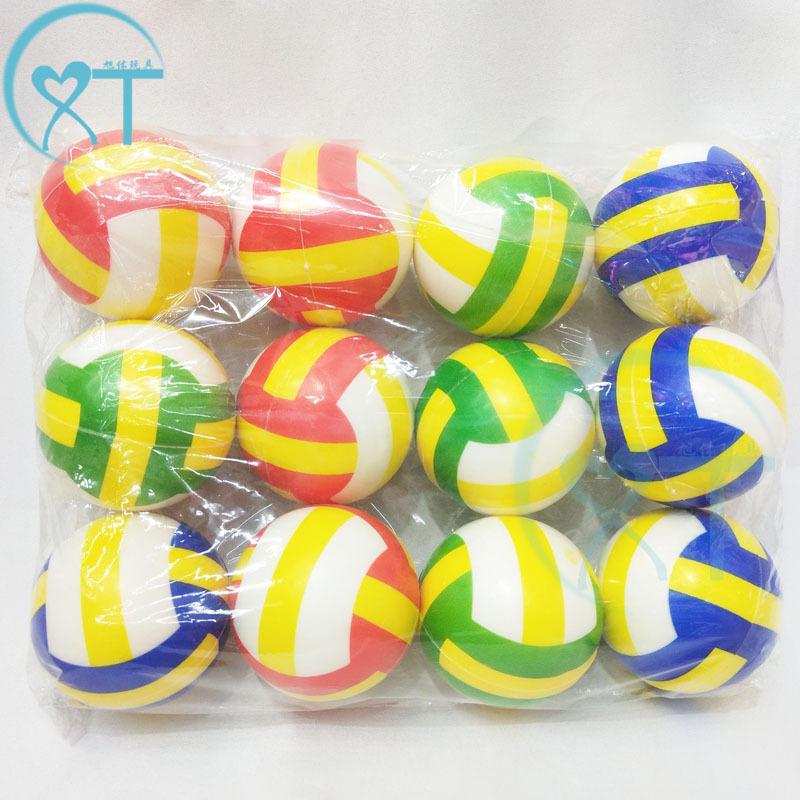 cross-border 63mm color volleyball pressure ball pu ball wholesale educational toy sponge vent ball volleyball factory direct sales full figure