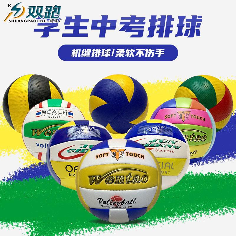New PVC Volleyball Competition Training No. 5 Volleyball Color Pu Balloon Volleyball Student Senior High School Entrance Examination Beach Soft Volleyball Wholesale
