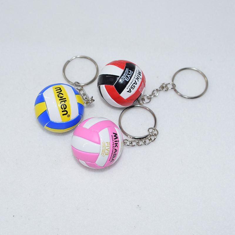 3. 8cm volleyball keychain bag charm student sports souvenir competition prize mikasa volleyball keychain Specification drawing