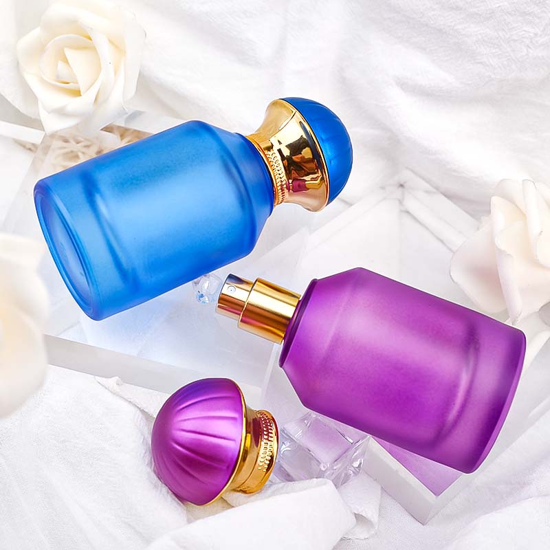 50ml 螺口香水分装瓶玻璃瓶六色混化妆品喷雾瓶金顶蘑菇盖详情3