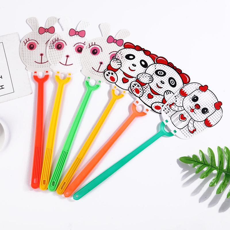 home supplies hot selling creative cartoon cute bunny panda shape household plastic fly swatter mosquito swatter