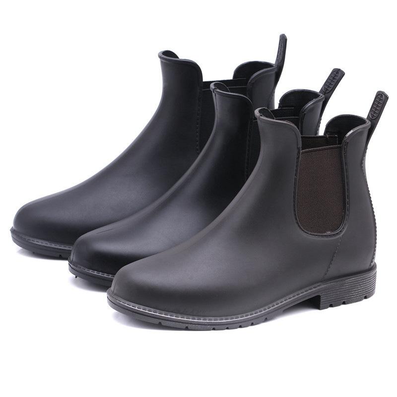 cross-border fashion chelsea short tube rain boots women's elastic rain boots martin boots non-slip rain boots rain boots adult shoe cover