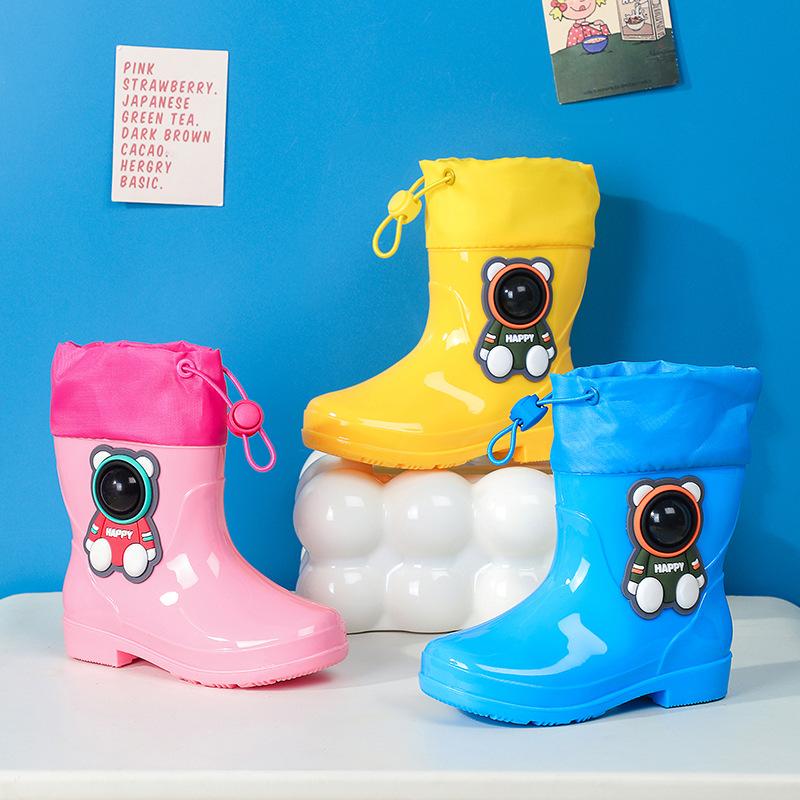 children's rain boots girl child non-slip rain boots toddler children teens rain shoes primary school boys kindergarten waterproof rain boots