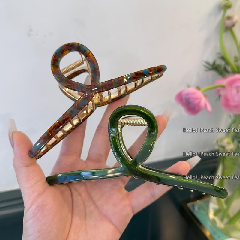 加大号14CM鲨鱼抓 发多抓的牢抓的紧~抓夹法式盘发爪子发饰