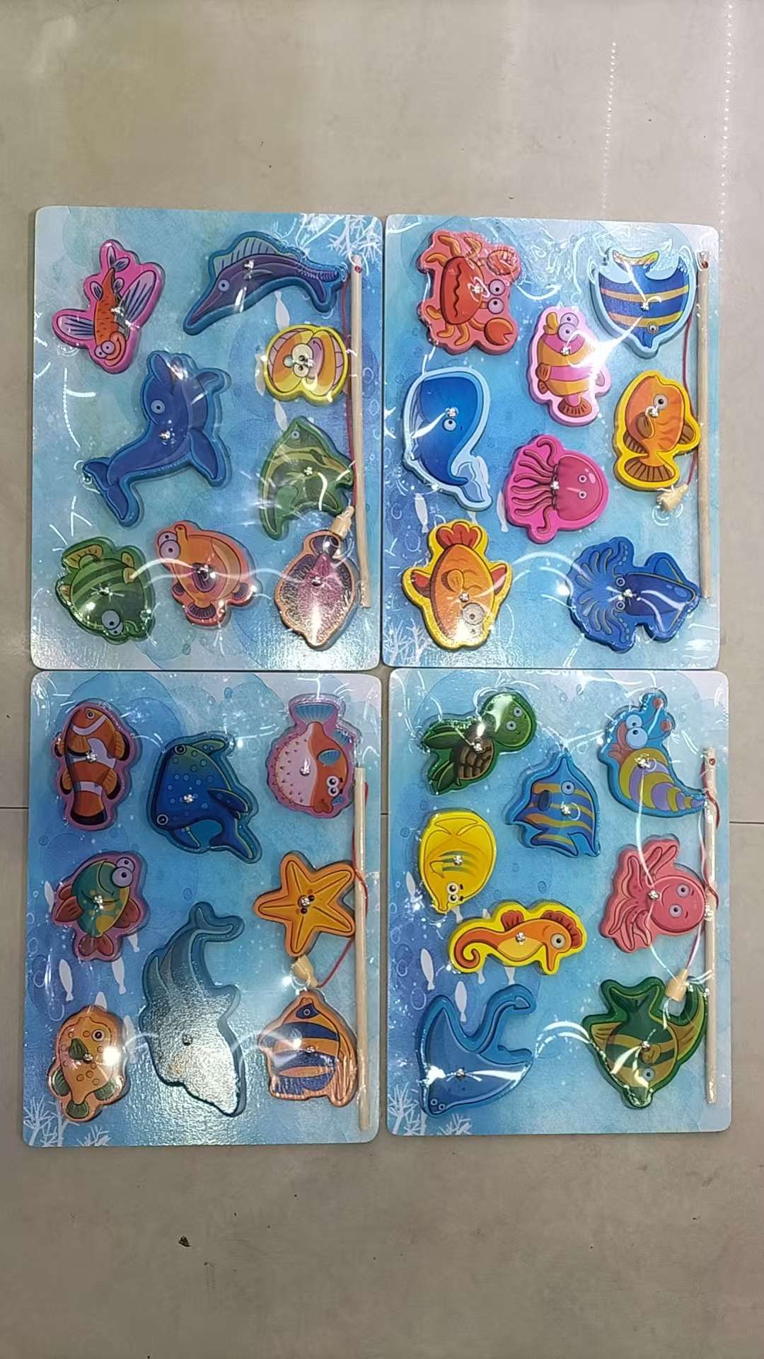 科教益智玩具 儿童积木拼板玩具 创意思维训练 拼接乐趣无限钓鱼游戏