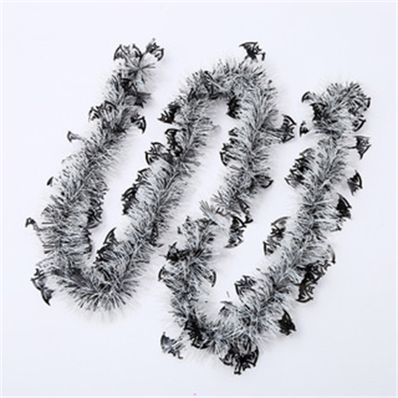 拉花/雨丝帘/门帘/纸花装饰/拉菲草白底实物图