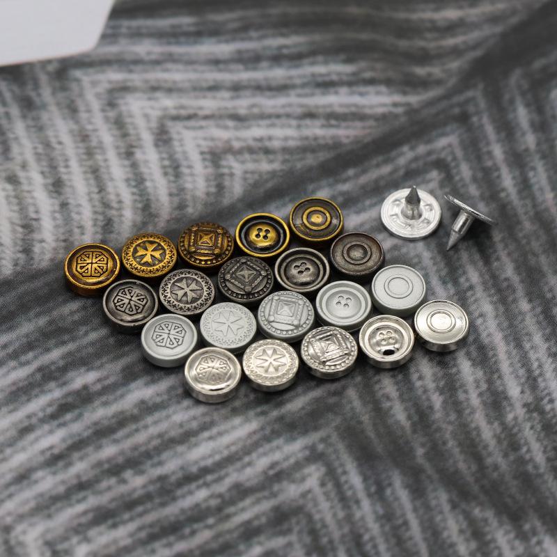 wholesale jeans pocket metal rivet button retro style top decoration rivet button diy small 8mm accessories
