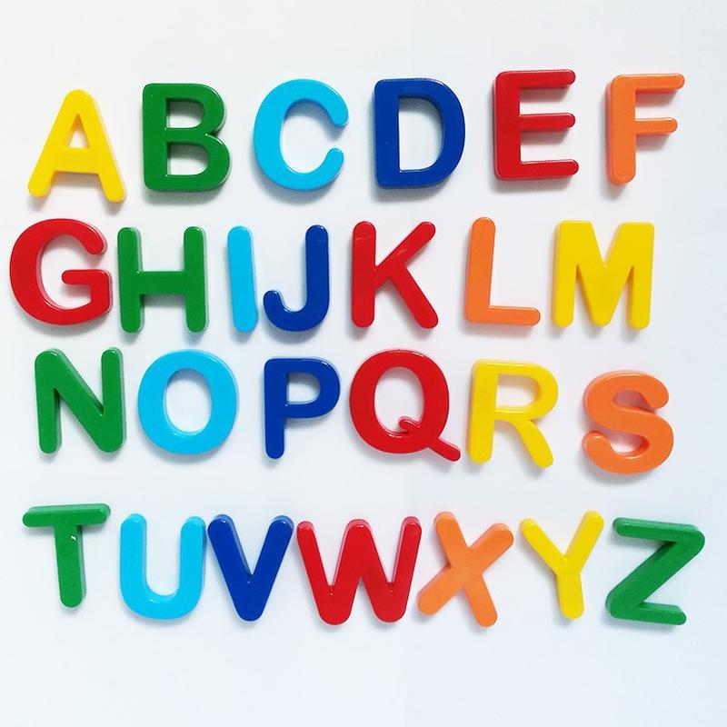 26 english alphabet sticker plastic magnetic refrigerators magnetic stickers case stickers children's early education educational toys