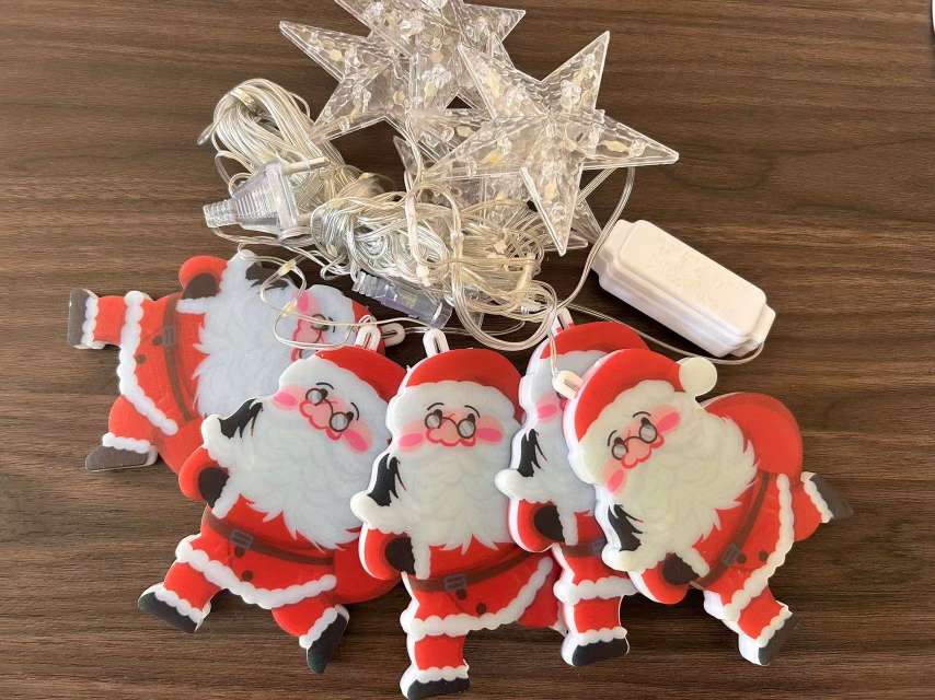 圣诞彩灯、圣诞老人、装饰灯、新年彩灯、节日灯串小圣诞树带灯烟花新年氛围串灯户外灯饰led树灯细节图