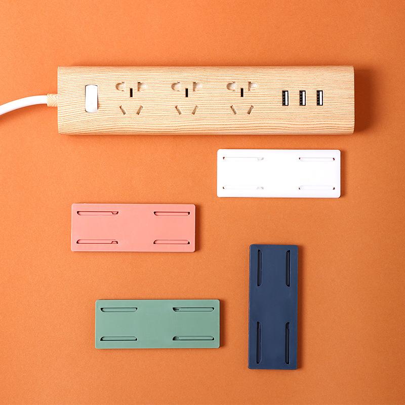 Power Strip Holder Wall-Mounted Punch-Free Socket Power Strip Storage Rack Router Patch Board Wall Holder