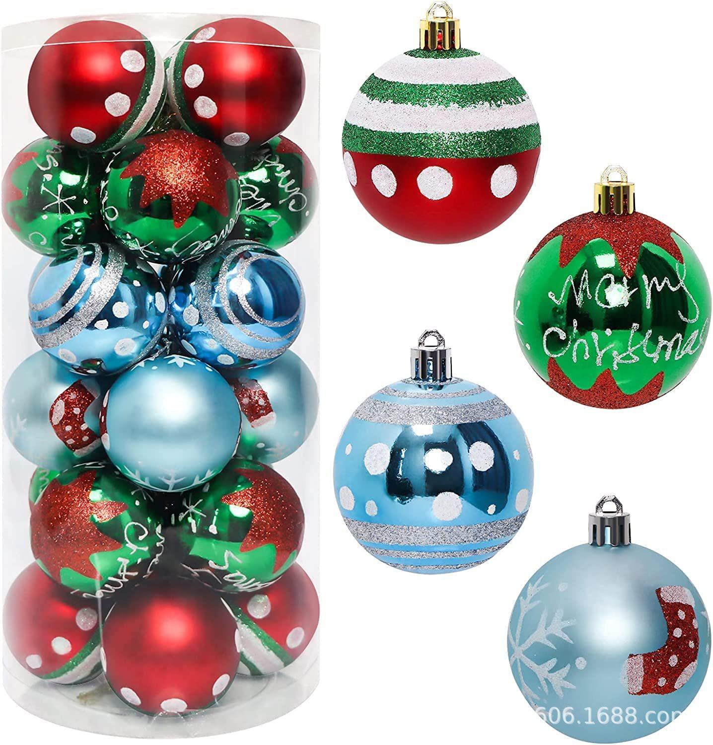 amazon hot christmas ball 6cm christmas tree pendant electroplating color ball christmas decorations indoor decoration