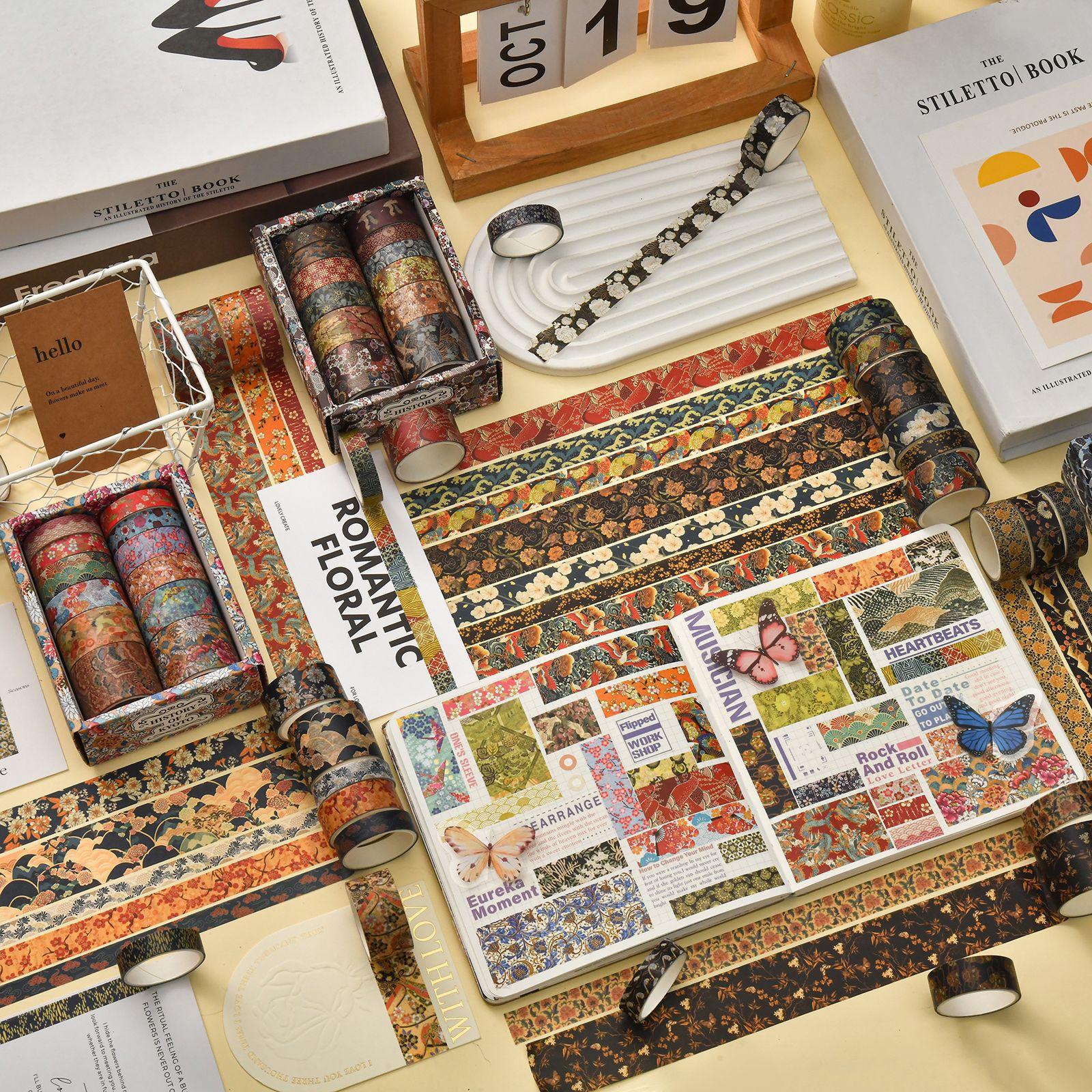 Kyoto Tobacco Cloud Series Journal Tape Japanese Paper Adhesive Label Painter Account Tape Background Material Paper Adhesive Tape