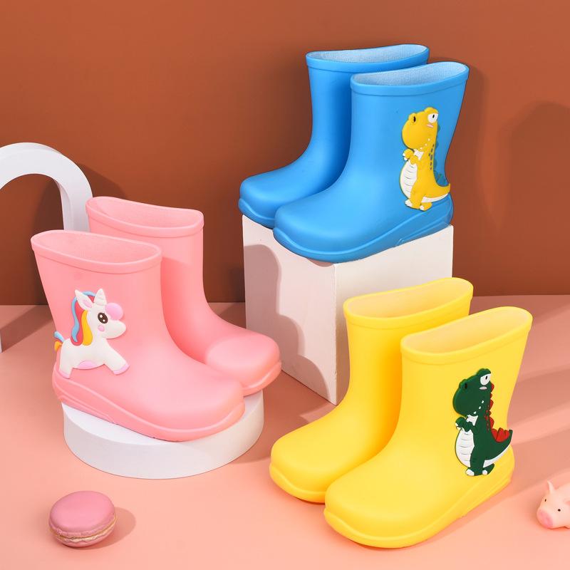 children's rain boots cartoon baby girl waterproof outer wear cute unicorn boys and girls kids rain boots female