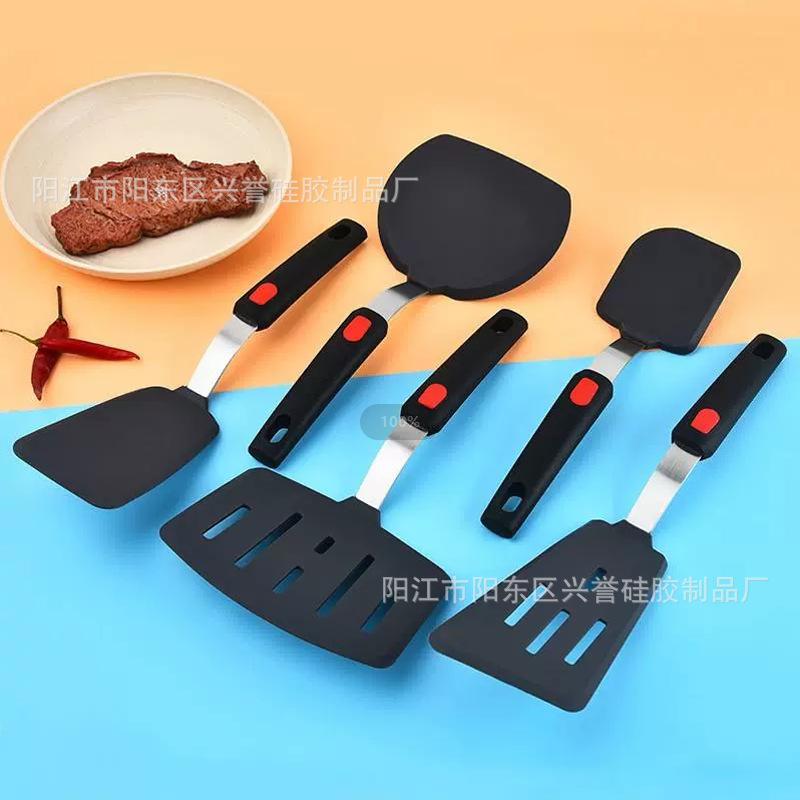 cross-border new arrival silicone spatula silicone kitchenware 5 pieces suit household silicone cooking shovel kitchen tools suit suit