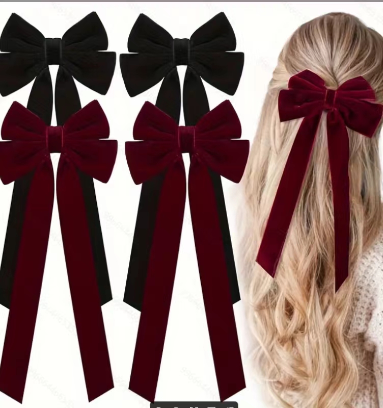 Creative accessories, headwear, hair clips, flocked hair clips, unique design, fashionable hair accessories, elegant ladies' headwear, exquisite hair clips Specification image