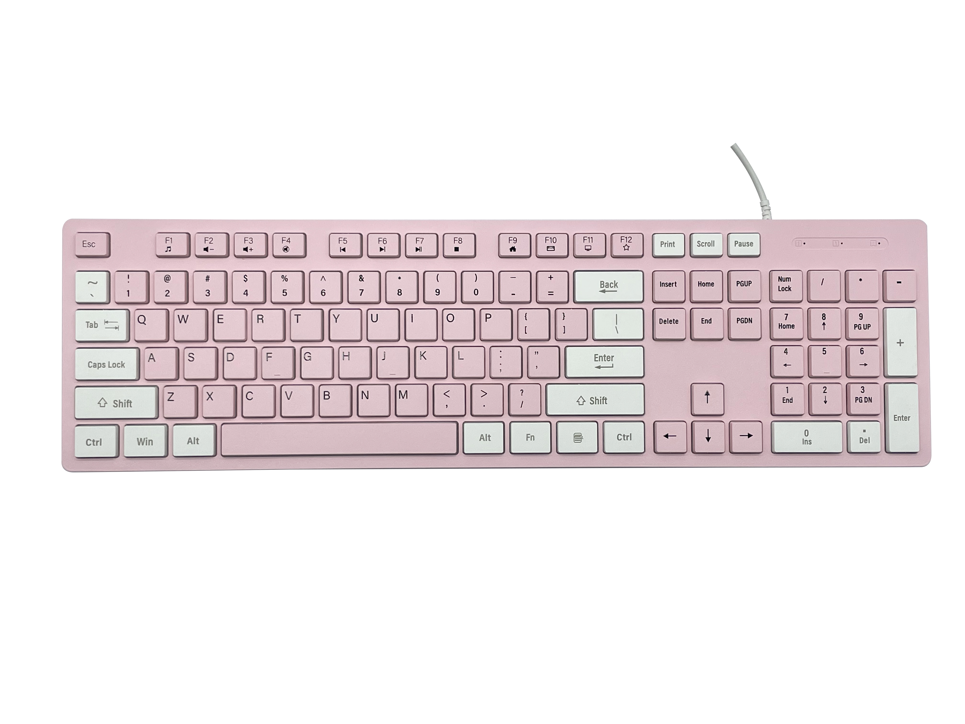 键盘鼠标有线键盘粉白混色键盘工厂热销   按数量价格面议