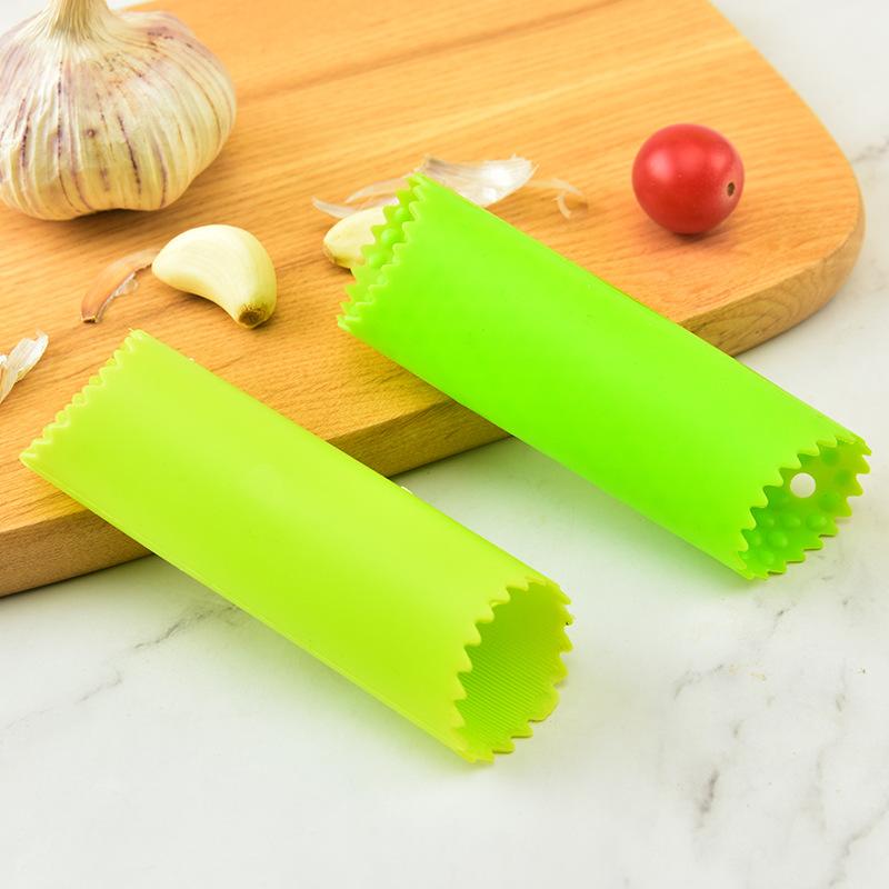 in stock creative silica gel garlic peeling machine manual peeling garlic press manual meshed garlic device household kitchen tools peeler