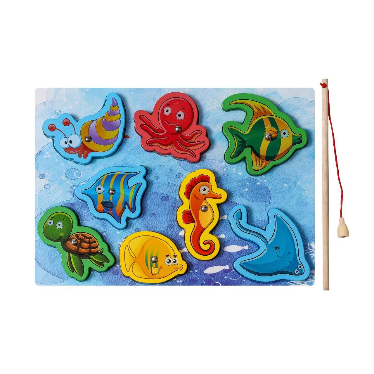 科教益智玩具 儿童积木拼板玩具 创意思维训练 拼接乐趣无限钓鱼游戏产品图