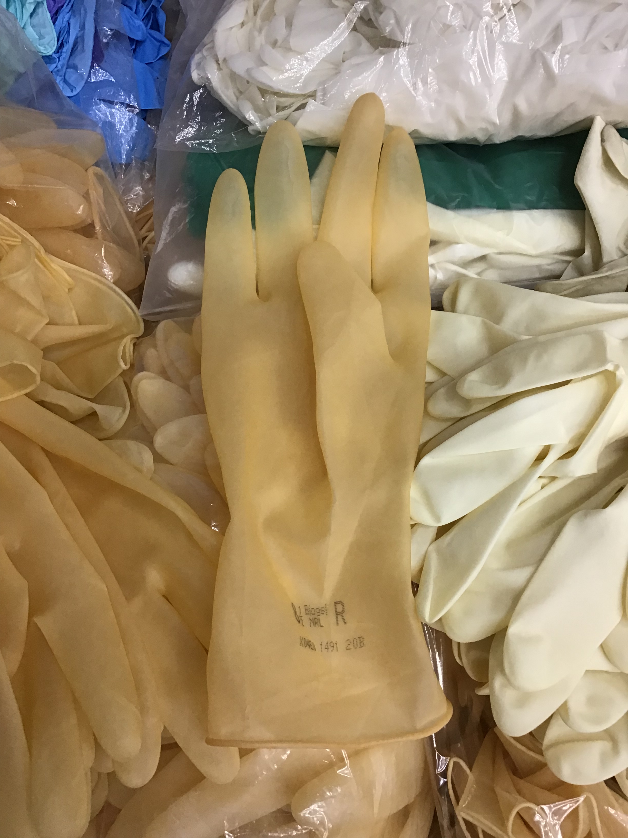 黄牛筋手套一次性手套12寸乳胶左右手可重复橡胶手套详情2