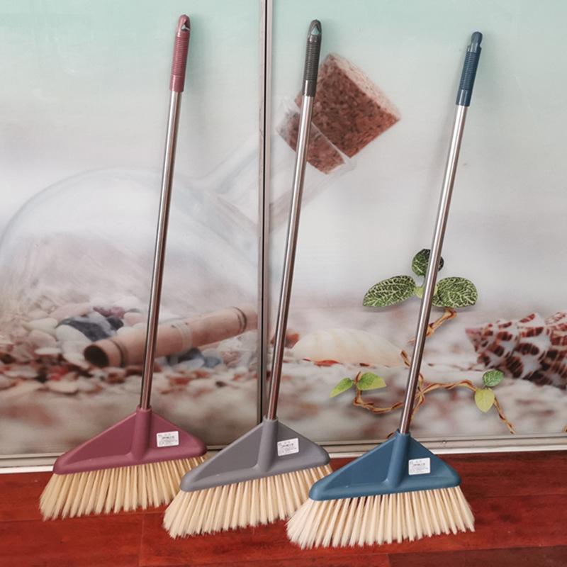 factory plastic broom dust removal broom long handle sanitation broom household single broom lengthened soft hair broom wholesale