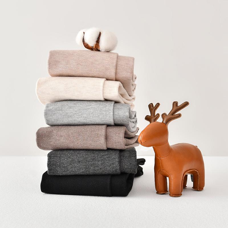 2024 spring and autumn new vertical thread leggings women's outer wear thin-style gray step-on women's fleece-lined thick pantyhose Application Scenario