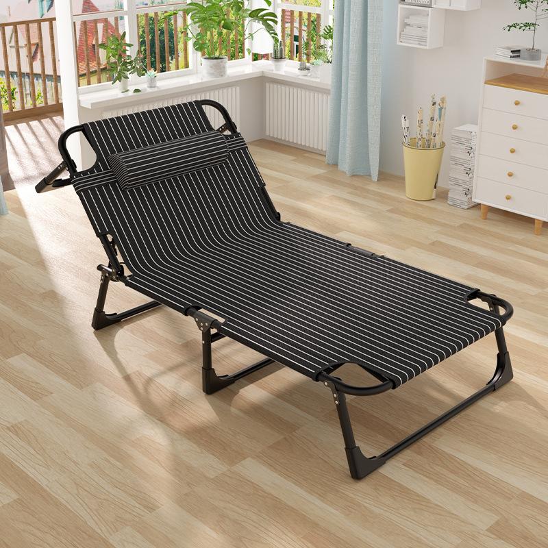 folding bed single recliner home simple accompanying bed siesta noon break office adult portable beach camp bed