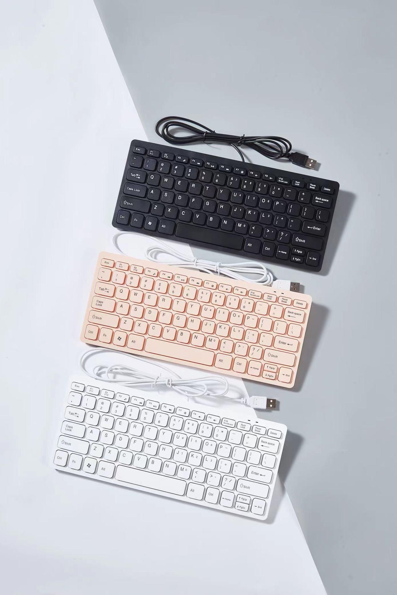 k1000 chocolate 78 keys mini wired keyboard multimedia thin and portable laptop usb external Specification drawing