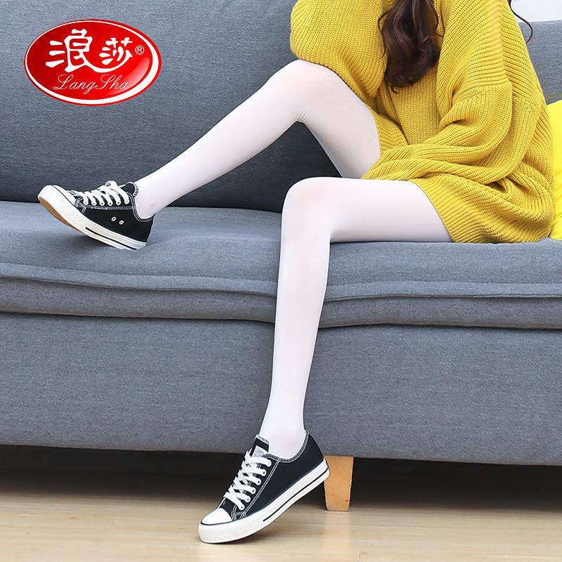 langsha stockings women's white in thin section anti-hook spring and summer pantyhose adult dance student base socks wholesale full figure