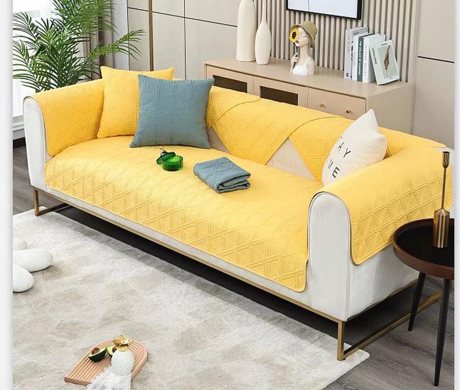 Sofa Slipcover Combination Set Non-Slip Cotton Embroidery Craft Sofa Cushion Sofa Cover Wholesale Application Scenario