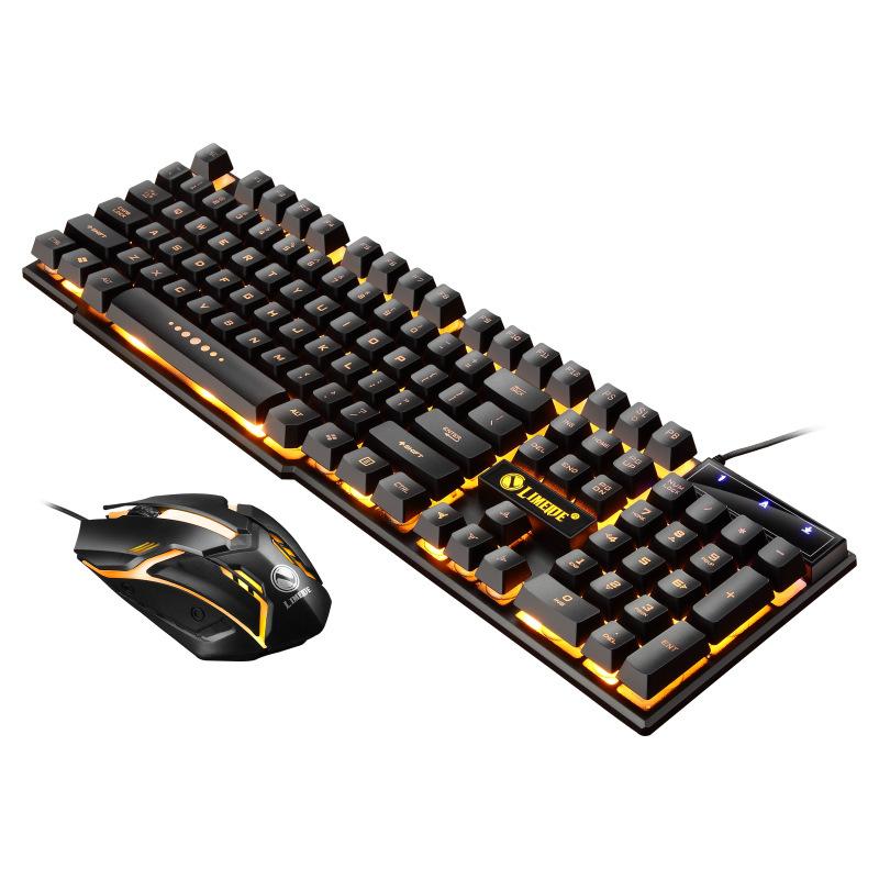 li magnesium gtx300 key mouse suit wired usb gaming mouse keyboard internet bar luminous kit peripheral wholesale Item Picture