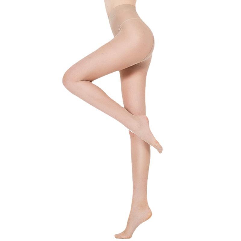 women's summer 0d transparent black silk pantyhose ultra-thin mercerized stocking leg shaping stockings seamless level t leggings cored silk Item Picture