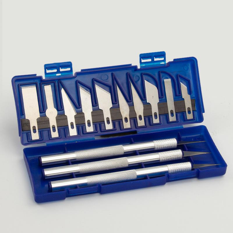 13Pc Carving Knife Small Burin Art Knife Parting Tool Pen Knife Film Knife Combination Blade Paper Cutting Tool