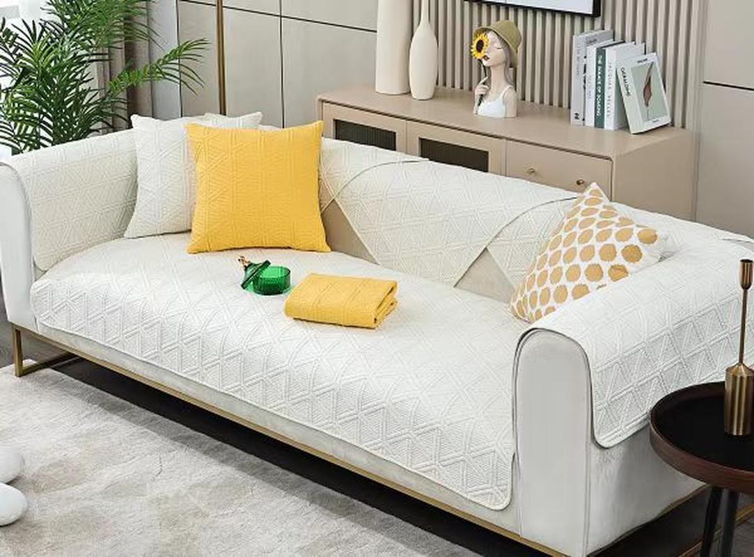 Sofa Slipcover Combination Set Non-Slip Cotton Embroidery Craft Sofa Cushion Sofa Cover Wholesale Specification drawing