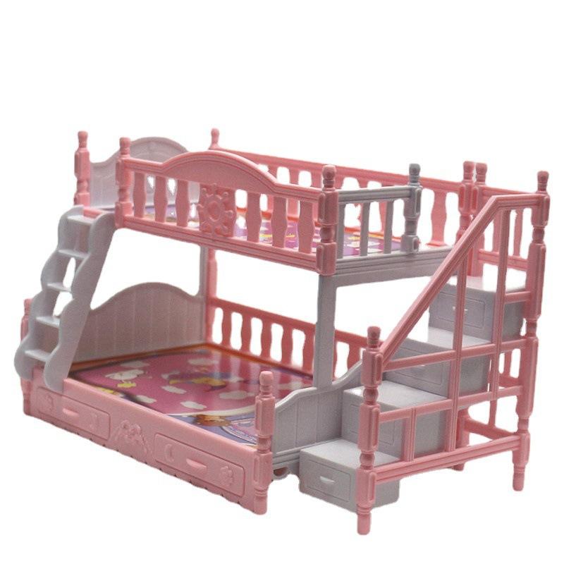 accessories doll bed toys 17cm furniture european style upper and lower bunk double layer princess bed girls' toys home