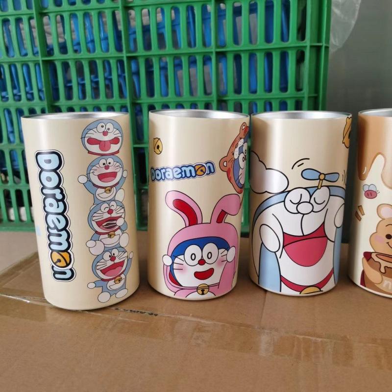fashionable 3d printing outdoor stainless steel face insulation cup ice american coffee cup latte cup with straw