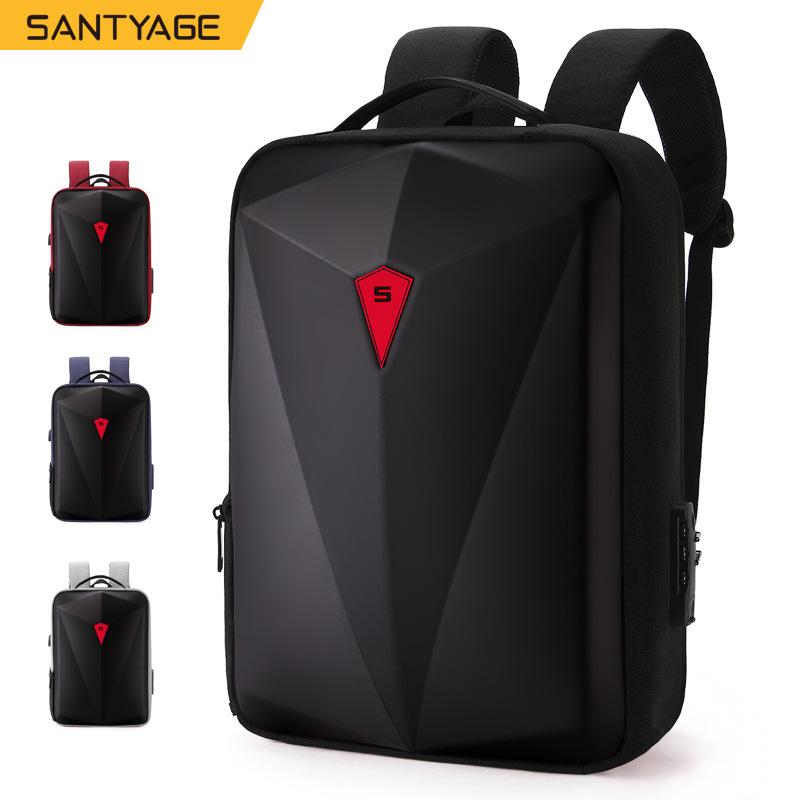 Stall Personality Stylish Hard Case Backpack New Waterproof Rucksack College Students Bag Multi-Functional Travel Computer Bag