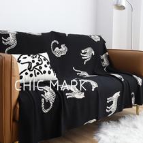 modern light luxury cheetah blanket knitted blanket retro living room sofa cover casual blanket bed & breakfast blanket bed blanket cover blanket