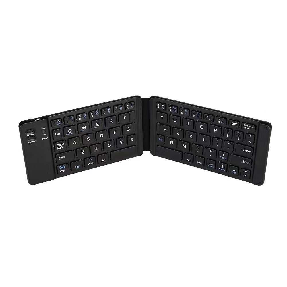 Hot Selling Double-Folding Wireless Bluetooth Keyboard Mobile Phone Tablet Compatible Universal Application Scenario