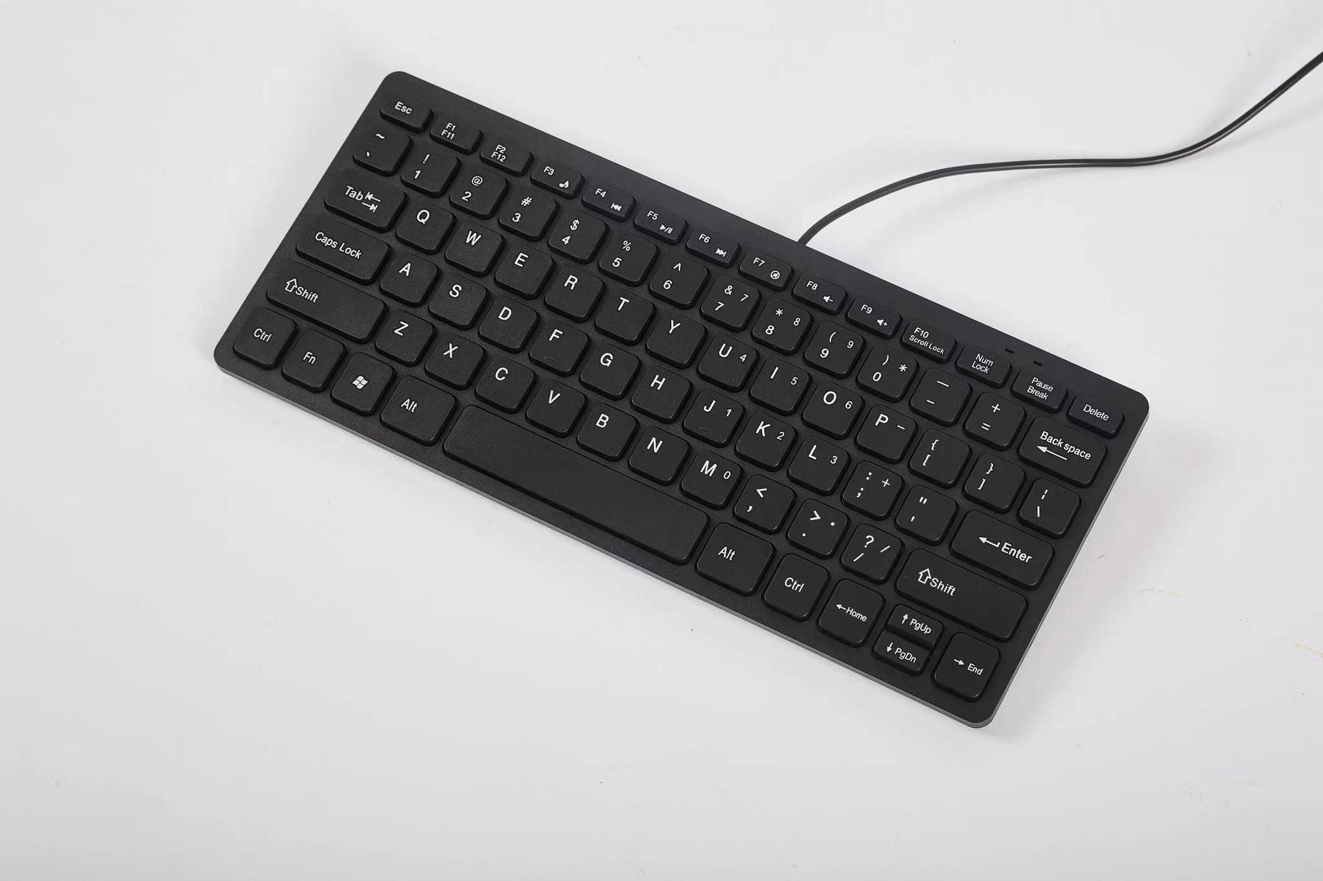 k1000 chocolate 78 keys mini wired keyboard multimedia thin and portable laptop usb external Item Picture